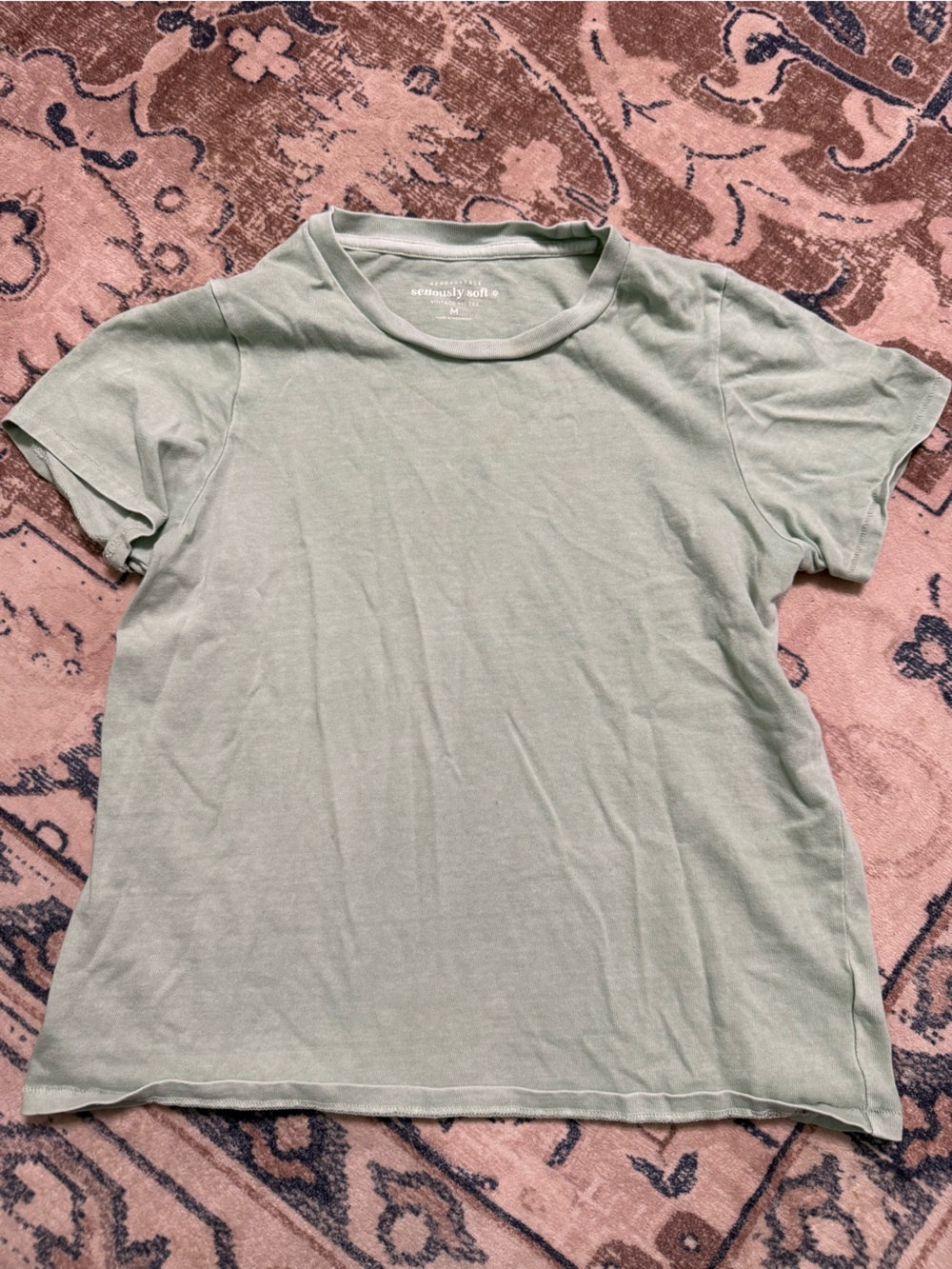 Aeropostale Sage Green Short Sleeve Crewneck Tee